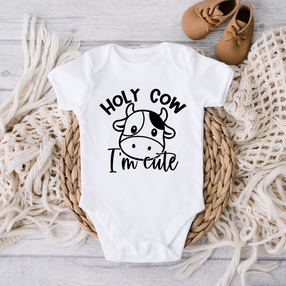 Holy Cow I'm Cute Baby Onesie
